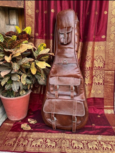 Pelle chitarra custodia - pelle,
